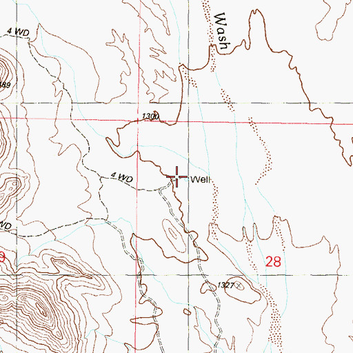 Topographic Map of Northwest Well, AZ