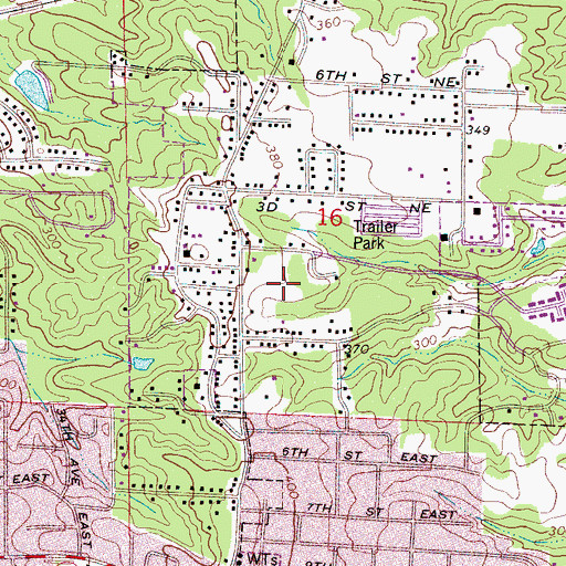 Topographic Map of Keenewood, AL