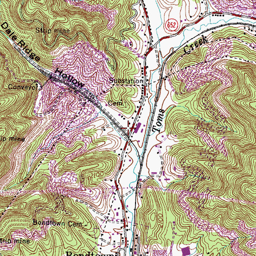 Topographic Map of Dale Ridge Hollow, VA