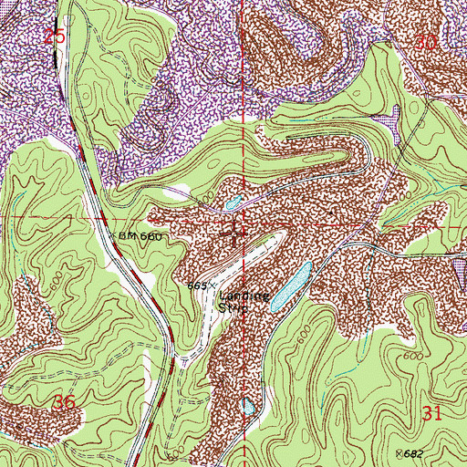 Topographic Map of Kellerman Mine, AL