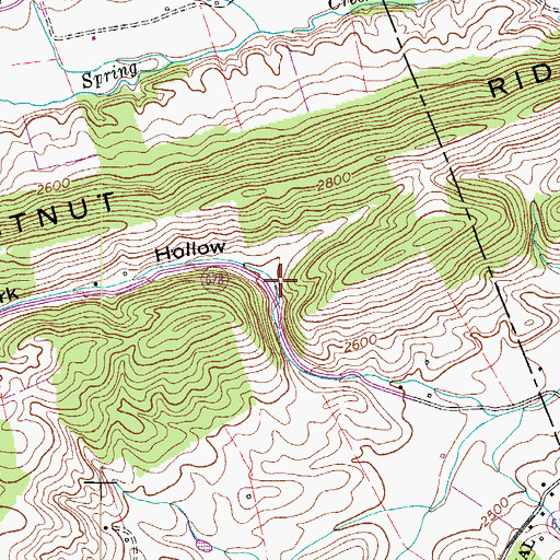Topographic Map of Dark Hollow, VA