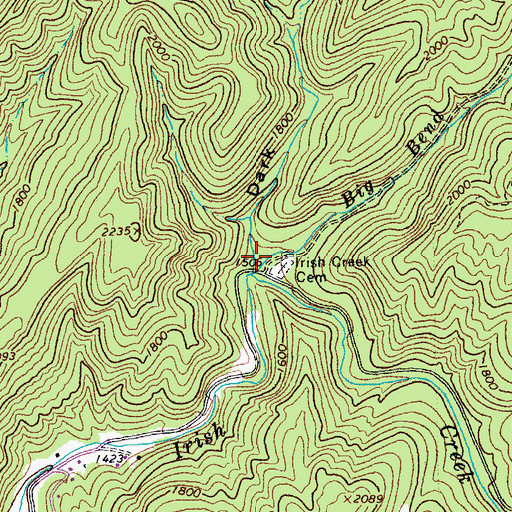 Topographic Map of Dark Hollow, VA