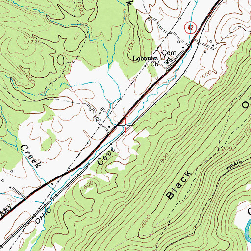 Topographic Map of Davidson Creek, VA
