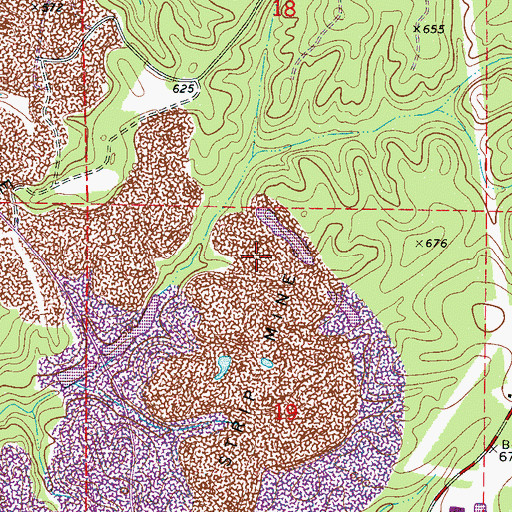 Topographic Map of Kellerman Number 2 Mine, AL
