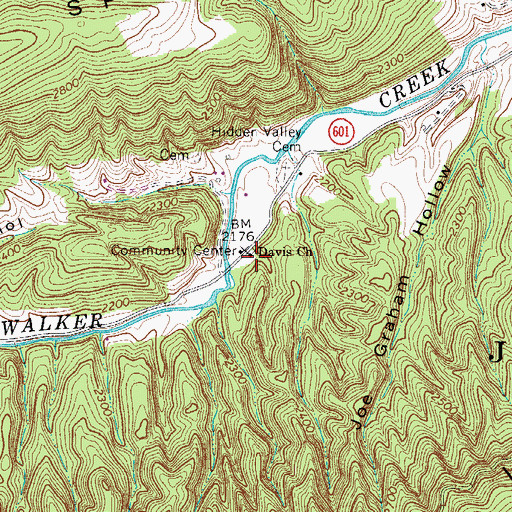 Topographic Map of Davis Church, VA
