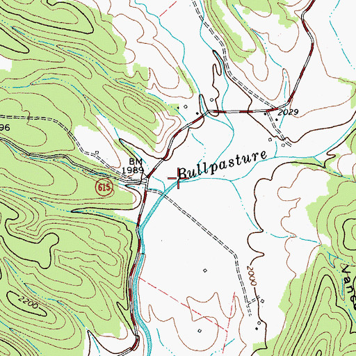 Topographic Map of Davis Run, VA