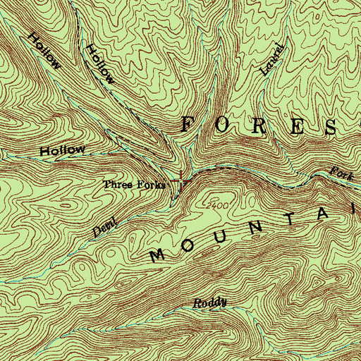 Topographic Map of Deep Hollow, VA