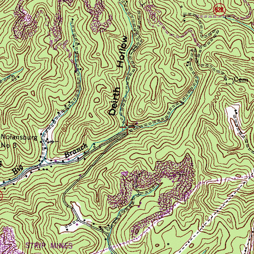 Topographic Map of Deirth Hollow, VA