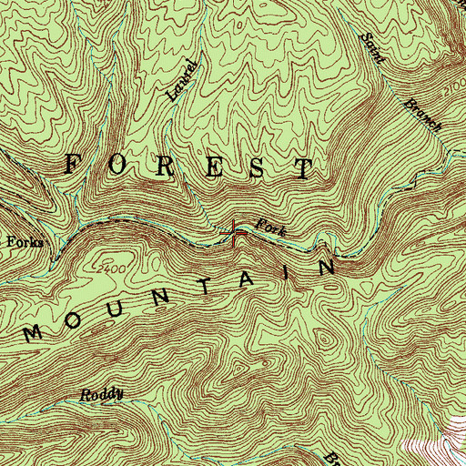 Topographic Map of Devil Fork, VA