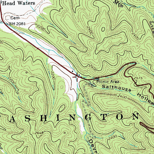 Topographic Map of Devrick Hollow, VA