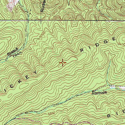 Topographic Map of Dickey Ridge, VA
