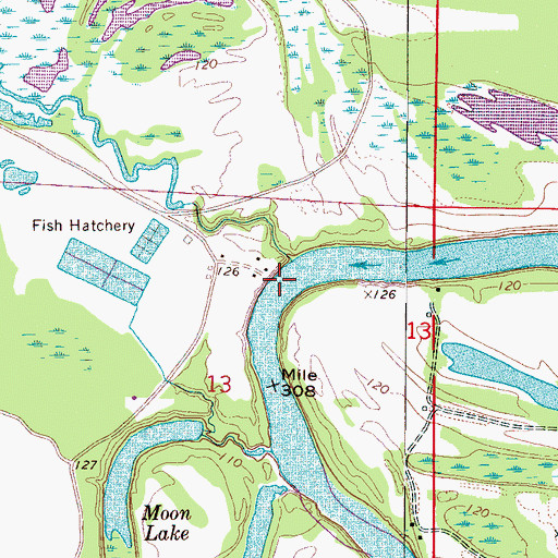 Topographic Map of Kings Ferry (historical), AL
