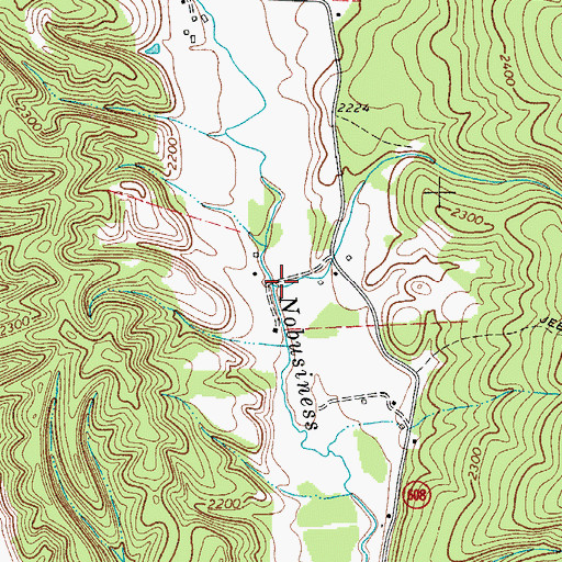 Topographic Map of Ding Branch, VA