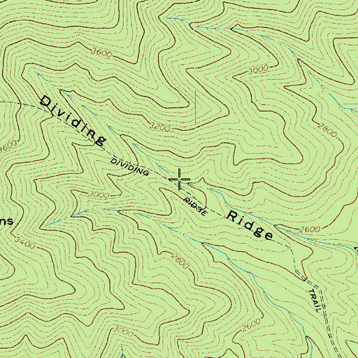 Topographic Map of Dividing Ridge, VA