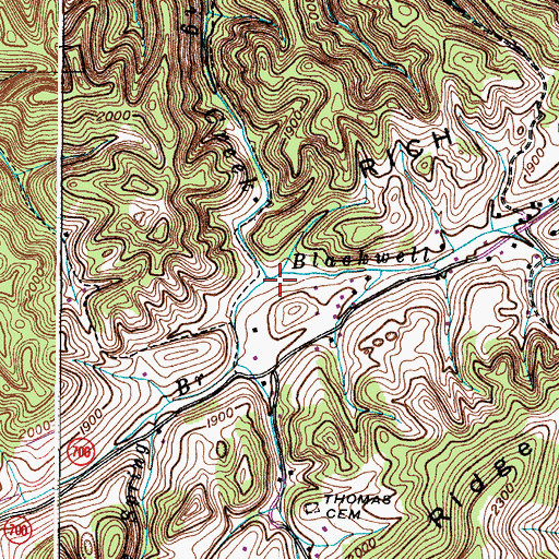 Topographic Map of Double Spring Branch, VA
