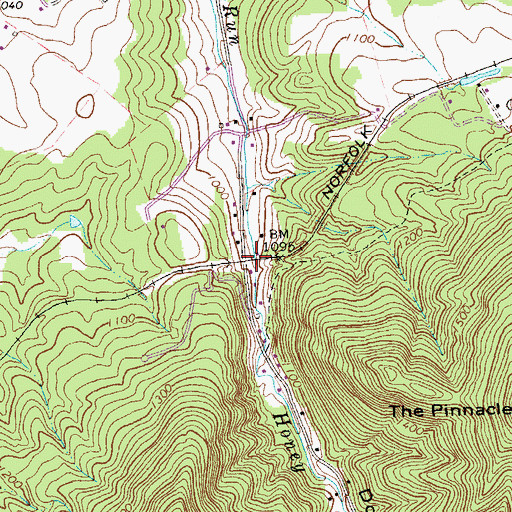Topographic Map of Dovel Hollow, VA