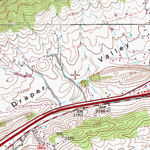 Topographic Map of Draper Valley, VA