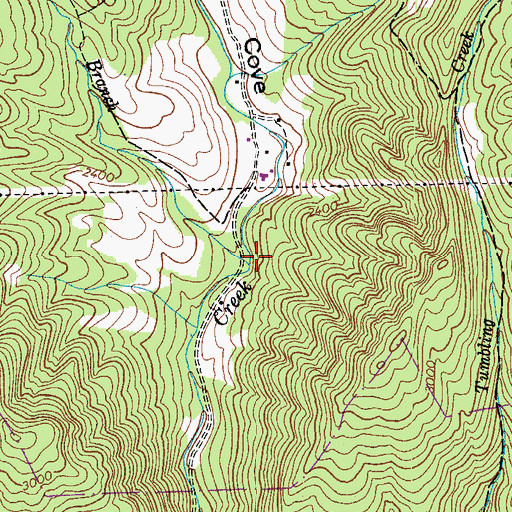 Topographic Map of Dry Branch, VA