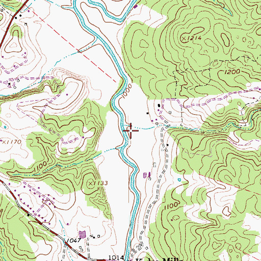 Topographic Map of Dry Branch, VA