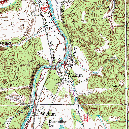 Topographic Map of Dry Branch, VA
