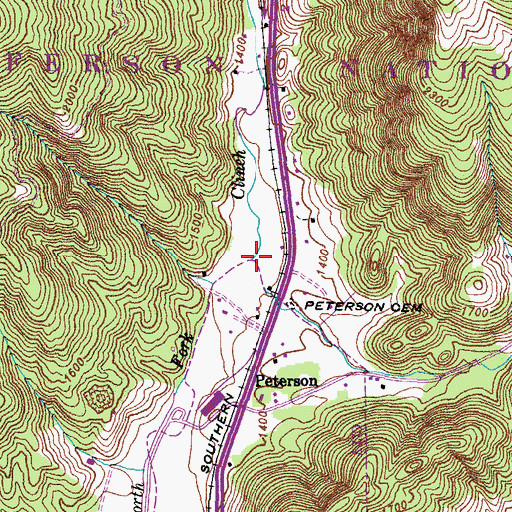 Topographic Map of Dry Branch, VA