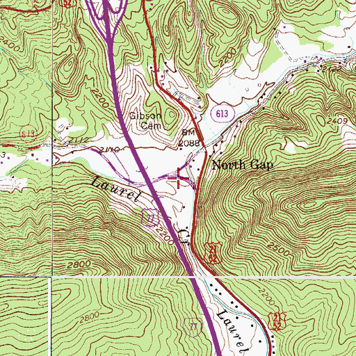 Topographic Map of Dry Fork, VA