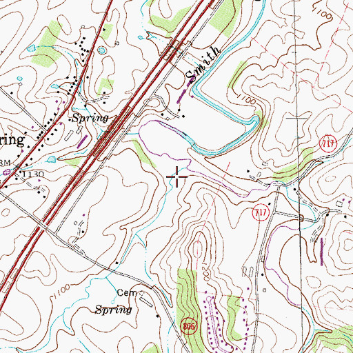 Topographic Map of Dry Fork, VA