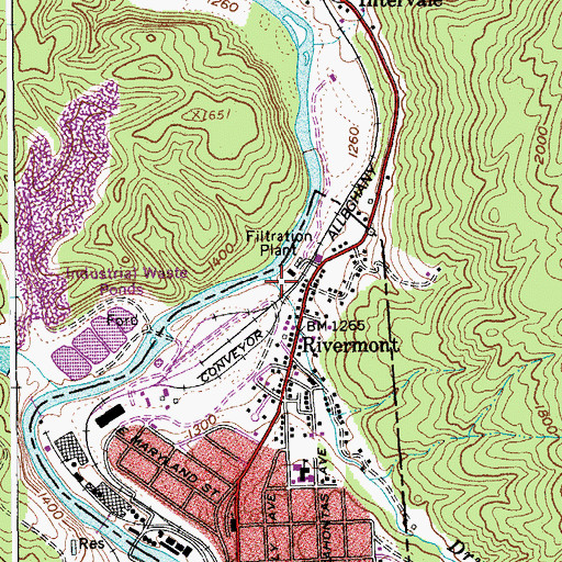Topographic Map of Dry Run, VA