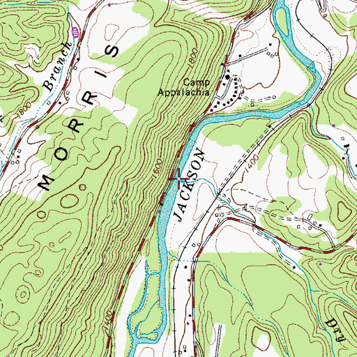 Topographic Map of Dry Run, VA