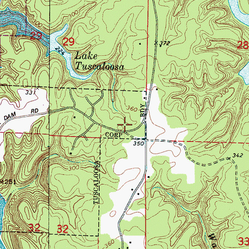 Topographic Map of Lakeridge, AL