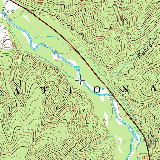 Topographic Map of Dry Run, VA
