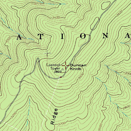 Topographic Map of Duncan Knob, VA