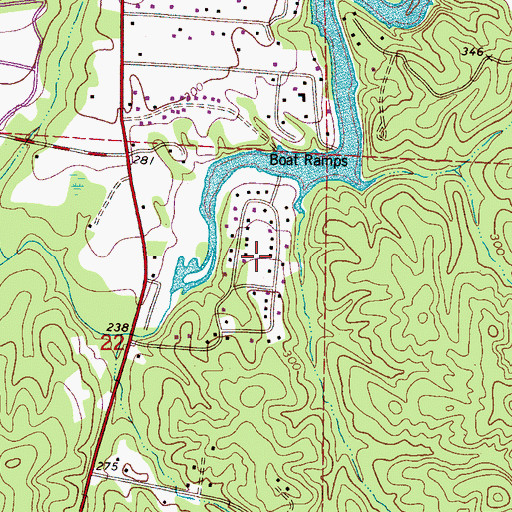 Topographic Map of Lakewood, AL