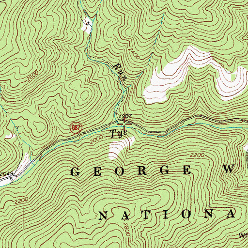 Topographic Map of Durham Run, VA