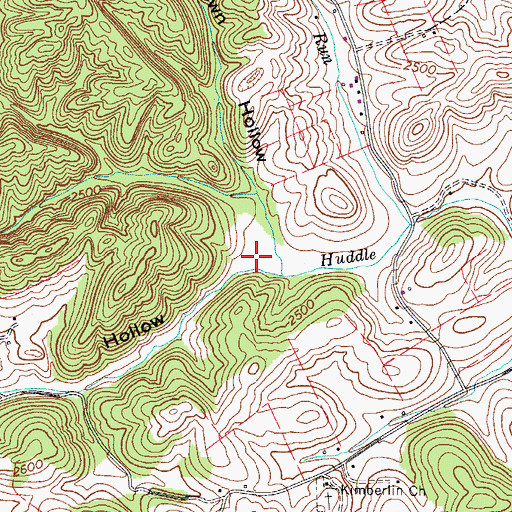 Topographic Map of Dutton Hollow, VA