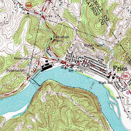 Topographic Map of Eagle Bottom Creek, VA