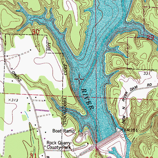 Topographic Map of Langstons Mill (historical), AL