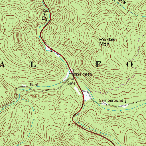 Topographic Map of East Dry Run Fork, VA