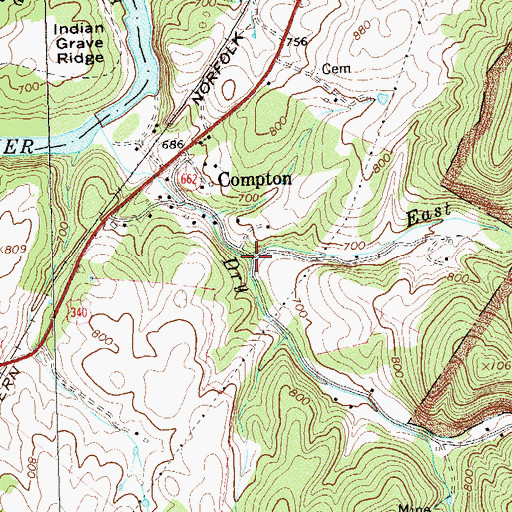 Topographic Map of East Fork Dry Run, VA