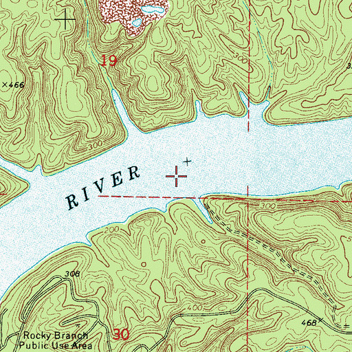 Topographic Map of Langstons Shoal (historical), AL