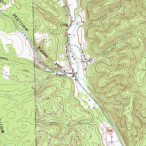 Topographic Map of Eaton Hollow, VA