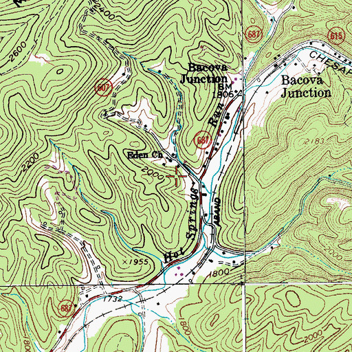 Topographic Map of Eden United Methodist Church, VA