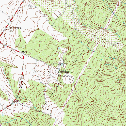 Topographic Map of Edinburg Reservoir, VA