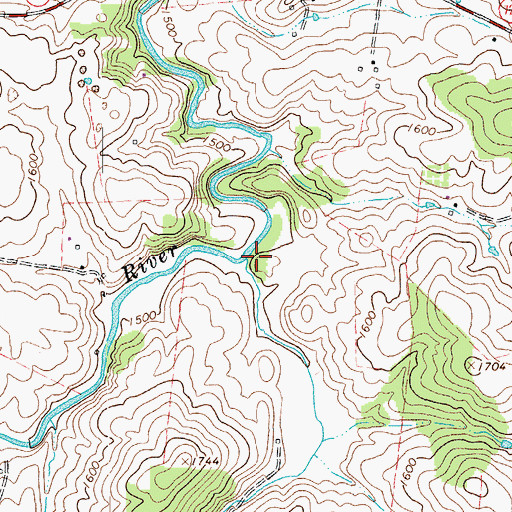 Topographic Map of Eidson Creek, VA