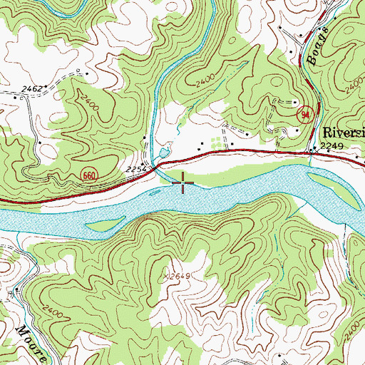 Topographic Map of Elk Creek, VA
