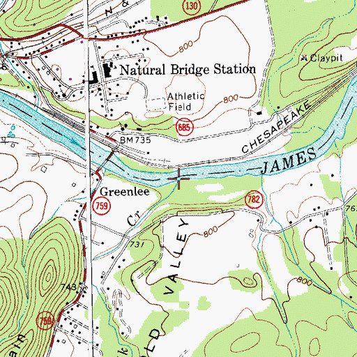 Topographic Map of Elk Creek, VA