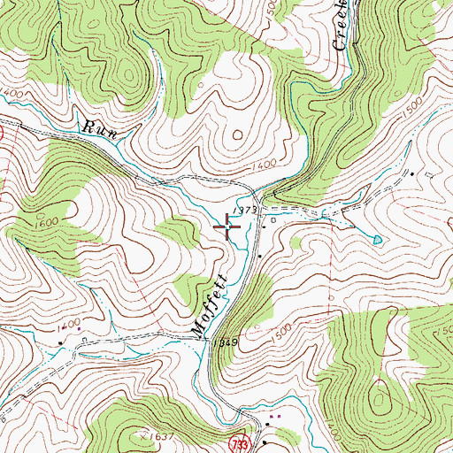 Topographic Map of Elk Run, VA