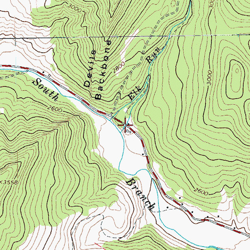 Topographic Map of Elk Run, VA