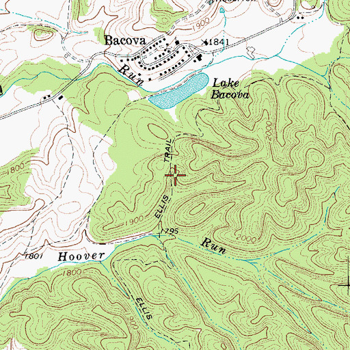 Topographic Map of Ellis Trail, VA