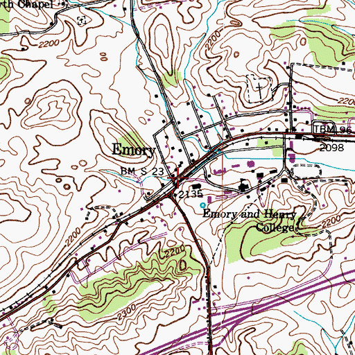 Topographic Map of Emory, VA